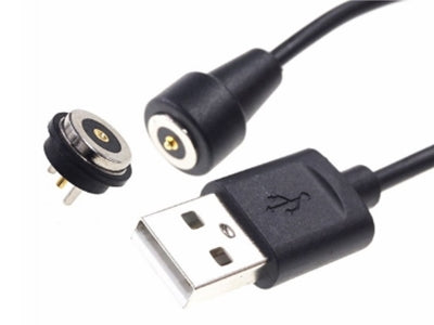 Magnetisk Pogo Pin stiksæt m. USB, Ø8,5mm, 3A (IP67)