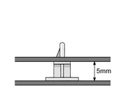 Selvklæbende printholder - Hul Ø4mm, H=5mm