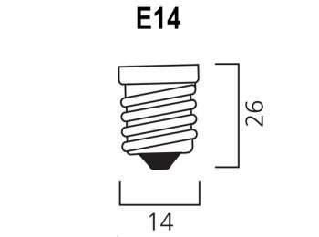 C35 Filament LED kertepære - 240V 2W klar, E14 sok. (2700K)