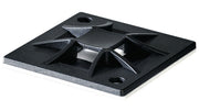 Selvklæbende holder t. kabelstrips - 19x19mm, Sort (1 stk.)
