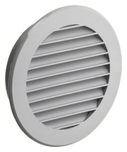 Rund ventilationsrist, ABS plast - Ø90mm, Grå