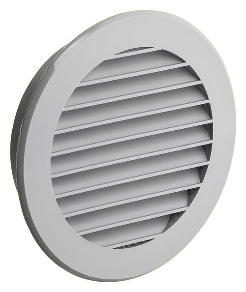 Rund ventilationsrist, ABS plast - Ø90mm, Grå