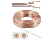 Højttalerledning - 2x4mm² CCA, transparent (25m)