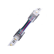 Samler med ledning til LED strip - 12mm, RGB+W, IP20, 5V-24V - Tilslutning og forlængelse af LED-strips med praktisk samler og ledning til 12mm, RGB+W, IP20 LED-strips med spænding fra 5V-24V.