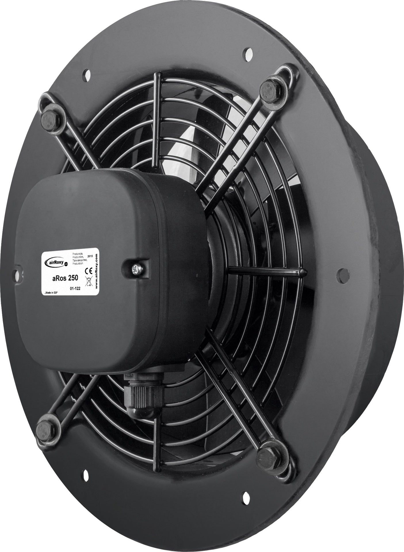 Industriel vægventilator - aRos Ø200mm, 55W, 780m3/t