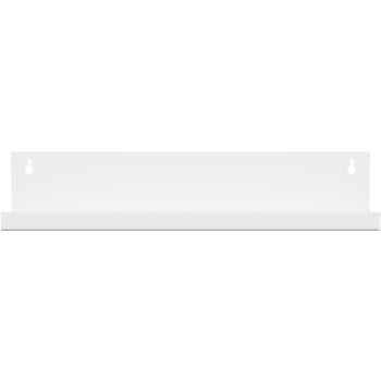Nichba hylde l-formet 40 cm hvid pulverlakeret