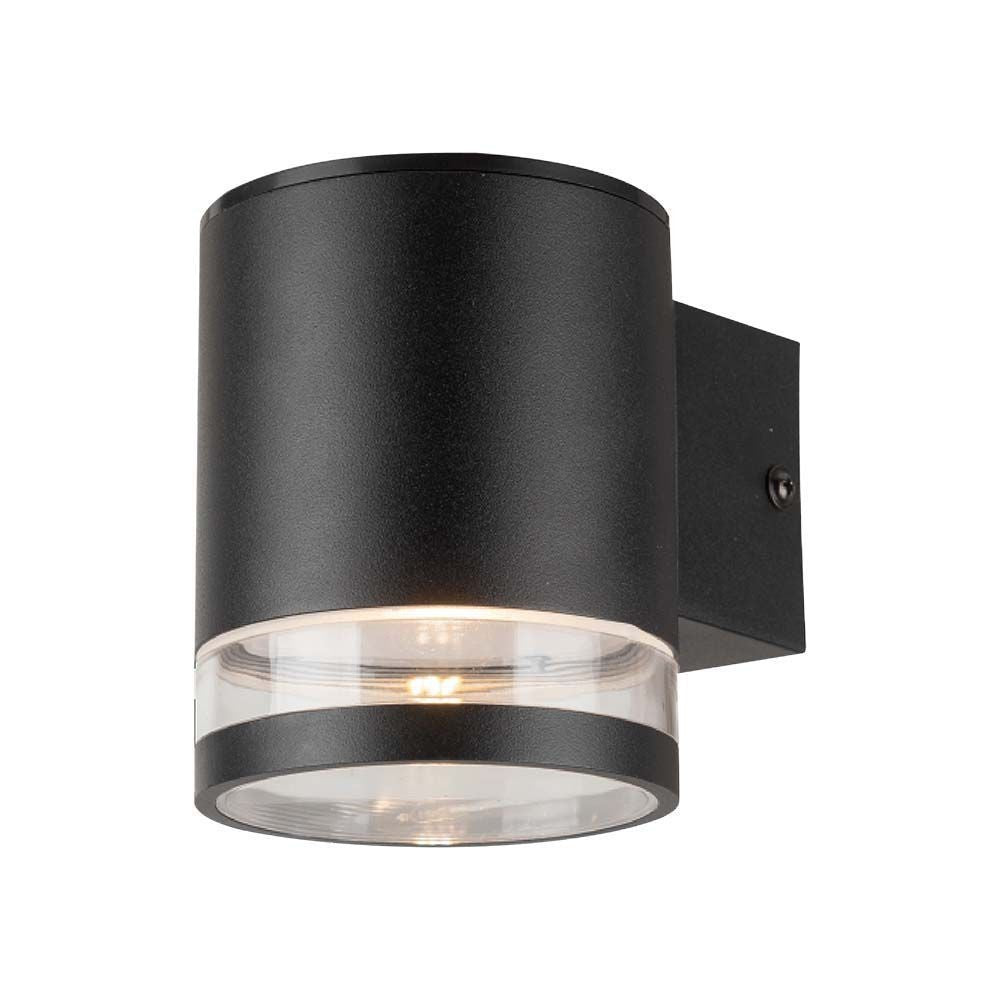 V-Tac 1W Solcelle Væglampe LED m. Sensor - Sort, IP54, 70lm, 3 års garanti