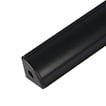 Alu profil 2 sort med sort cover - 2,5 m