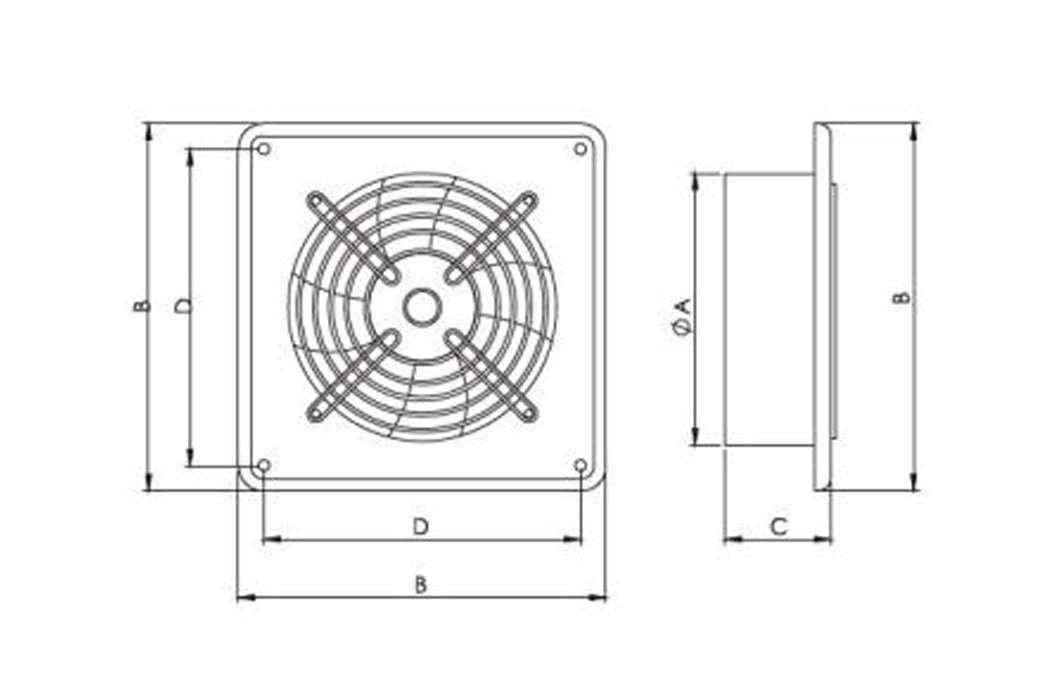 Industriel vægventilator - aRok Ø630mm, 750W, 11143m3/t