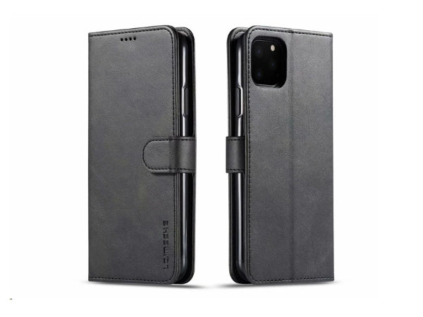 Læder flipcover m. kortholder - Til iPhone 13 Mini, Sort