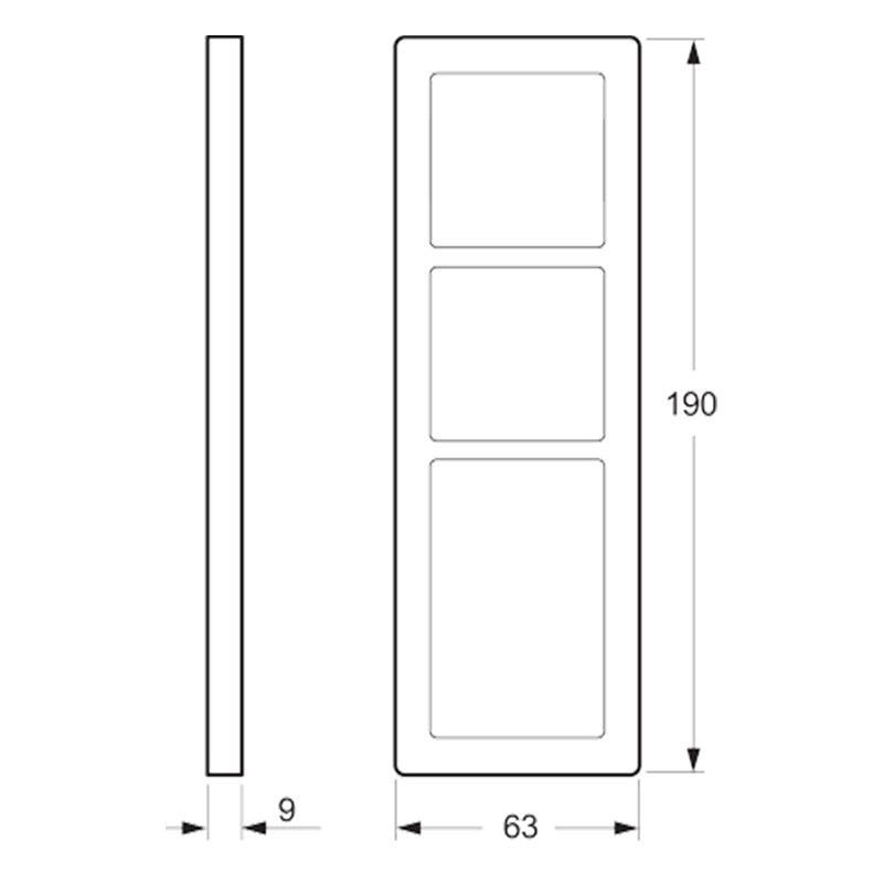 LK Fuga ramme BASE 63 3½m - koksgrå