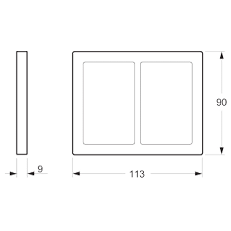 LK Fuga ramme BASE 63 2x1½m - koksgrå (360° frame 2)