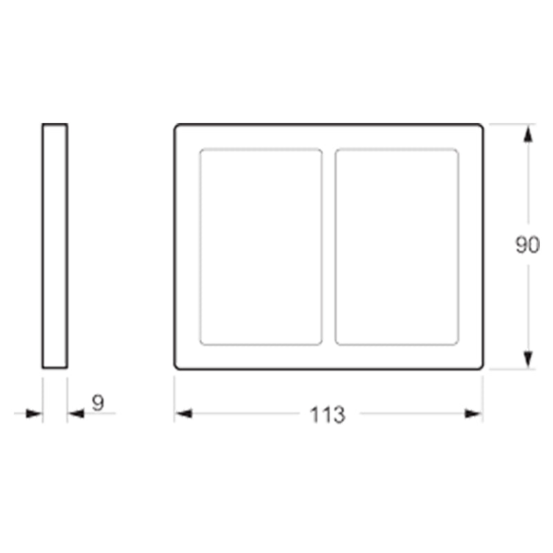 LK Fuga ramme BASE 63 2x1½m - lysegrå (360° frame 2)