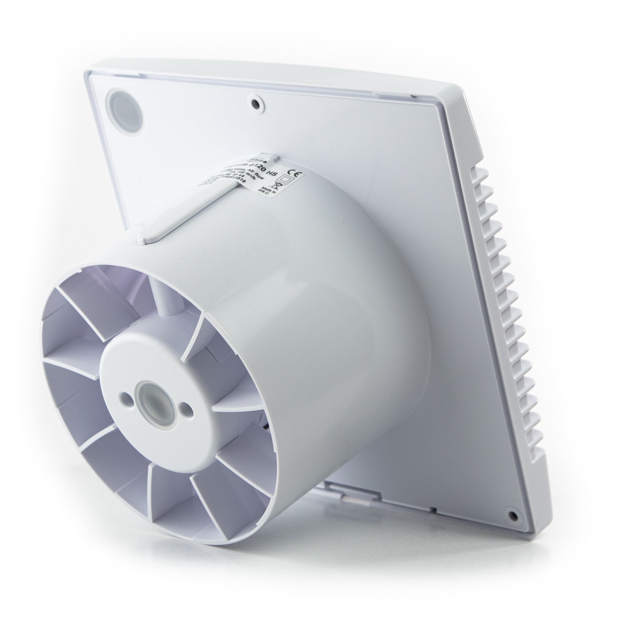 Vægventilator pRim Ø120 HS - Fugtighedsføler, 16W, 158m3/h