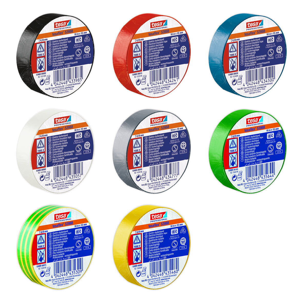 ISOLERINGSTAPE VDE/IEC PVC 10MX15MM RØD