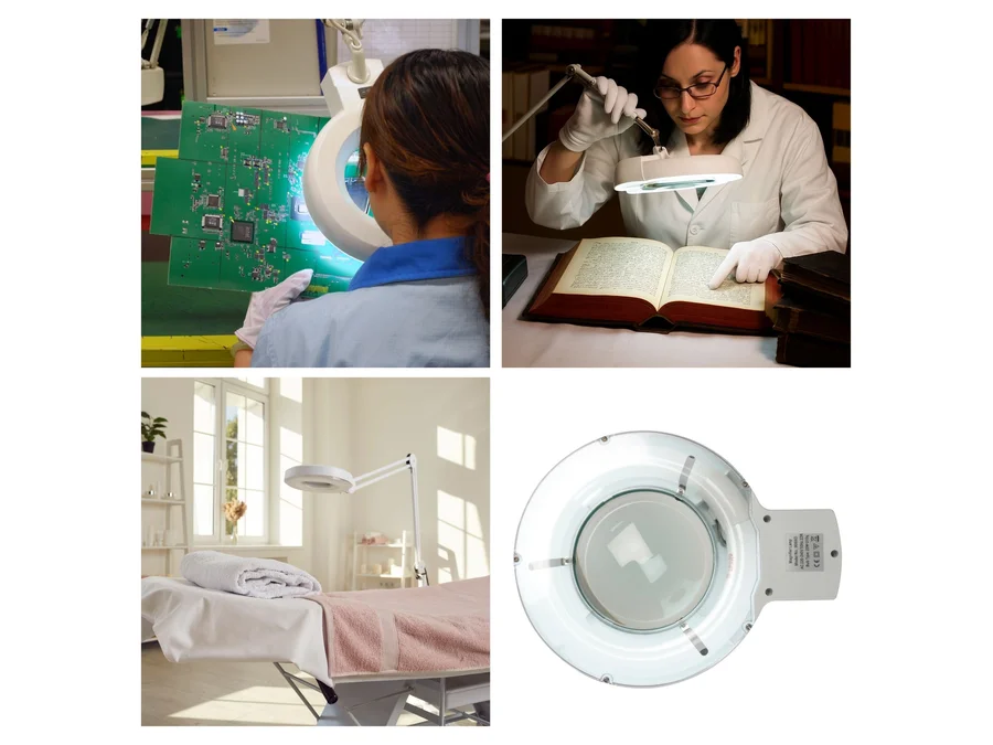 Bord-luplampe - 22W, 8 dioptri, HVID