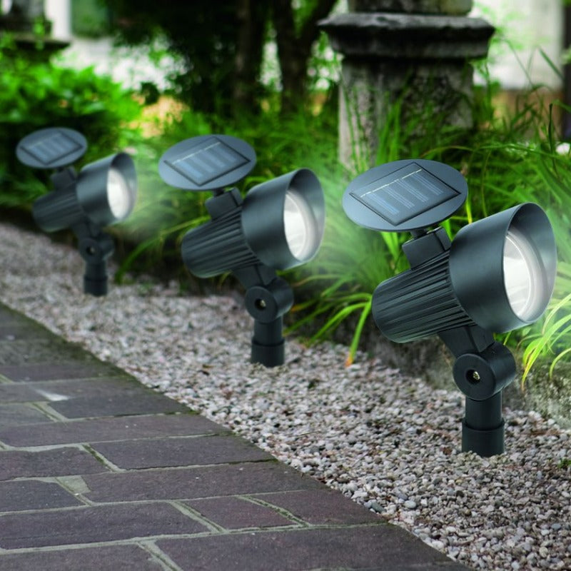 Eglo solcelle spotlampe, sæt med 3 stk, H220 mm, sort