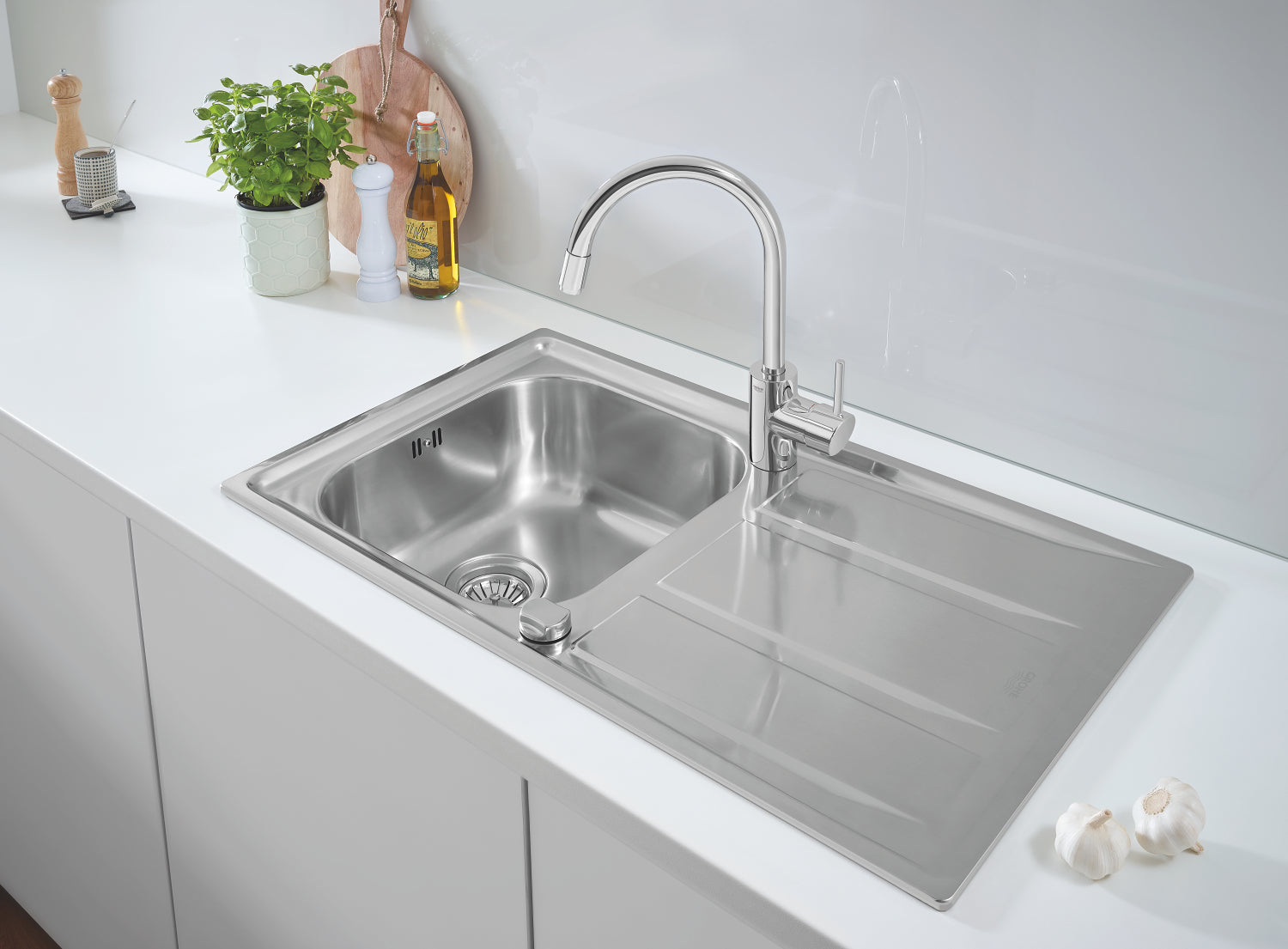 Grohe Concetto køkkenarmatur m/C-tud & udtræk, krom
