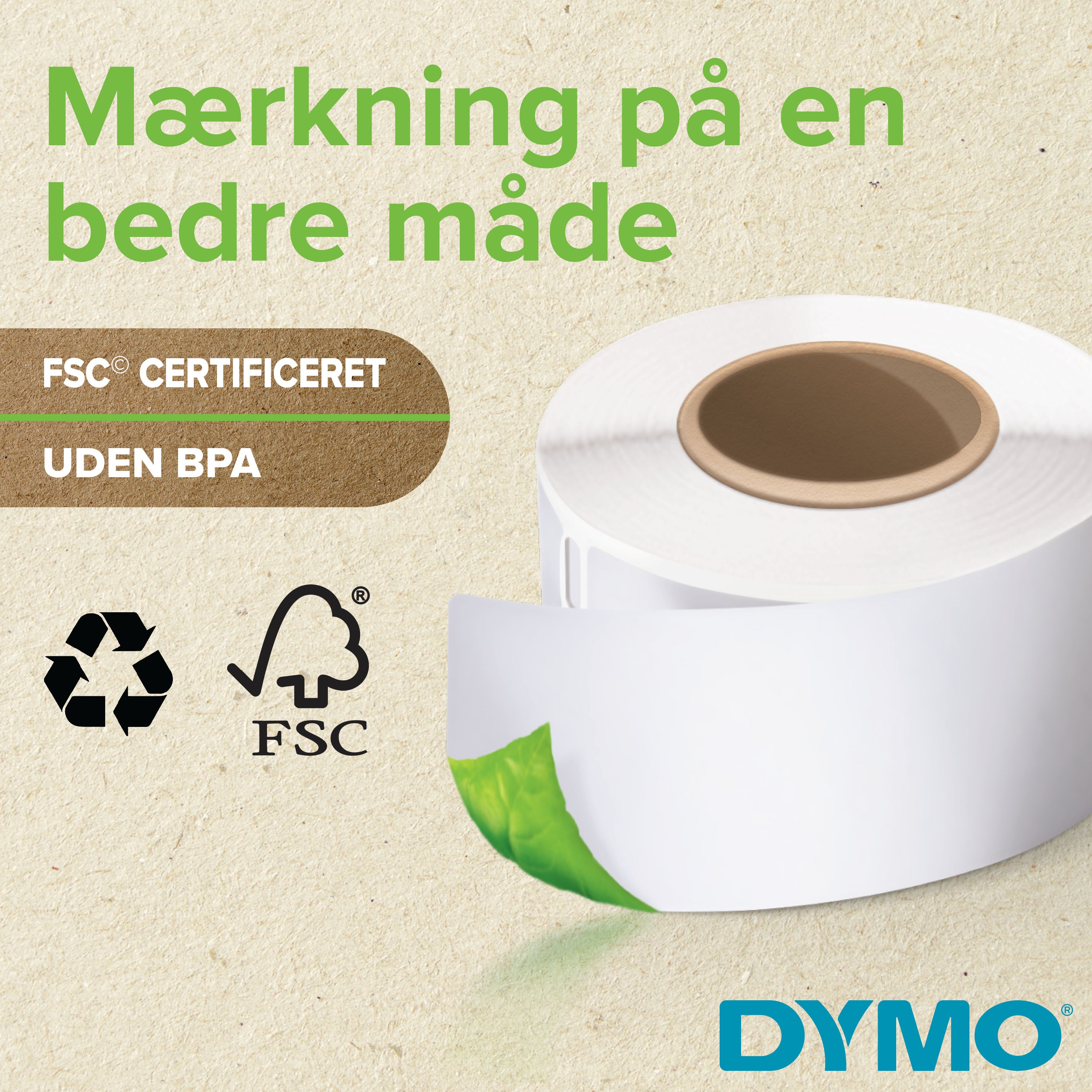 DYMO LabelWriter Adresseetiketter 36x89mm 2 ruller x 260 labels