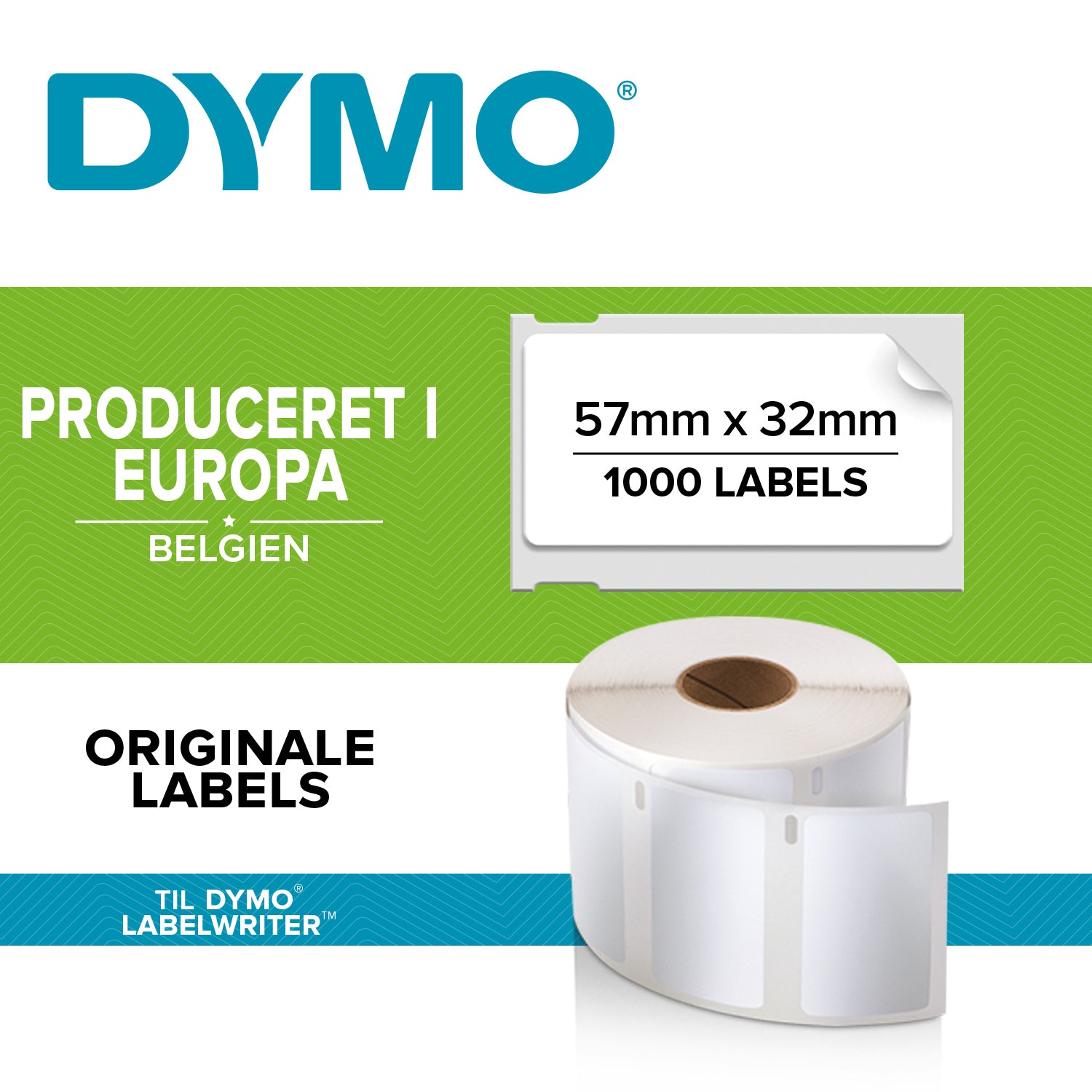 DYMO LabelWriter 32x57mm Multi-brug Etiketter hvid 1000 etiketter
