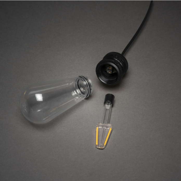 Konstsmide lyskæde E27 10 ravfarvede LED