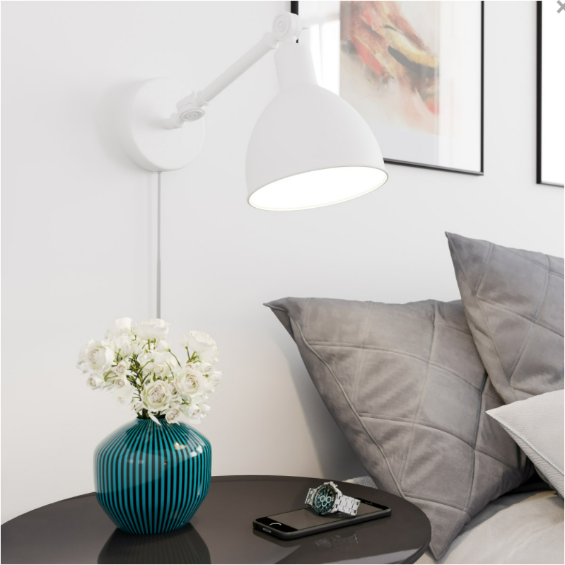 Bazar Mini Væglampe, E27, sandhvid
