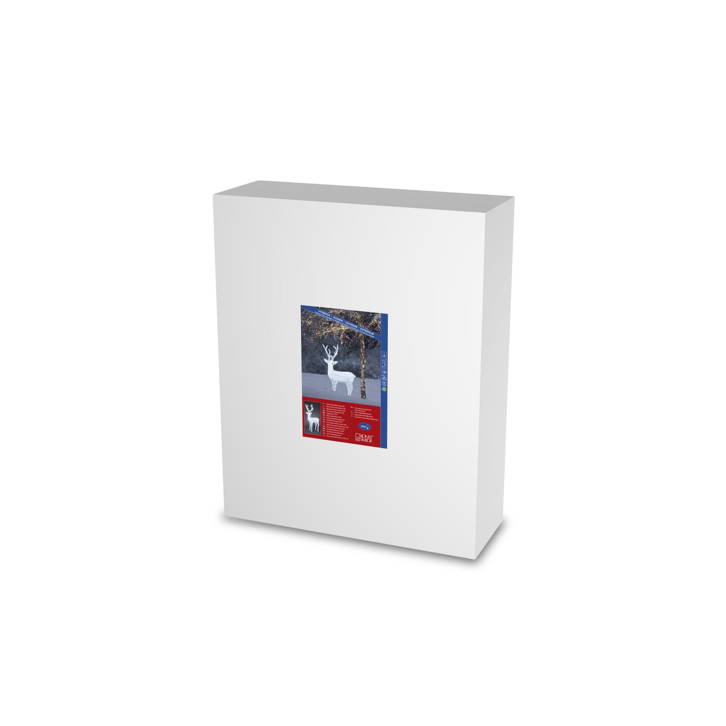 Konstsmide Ren i akryl 184 hvide LED, 130 cm.