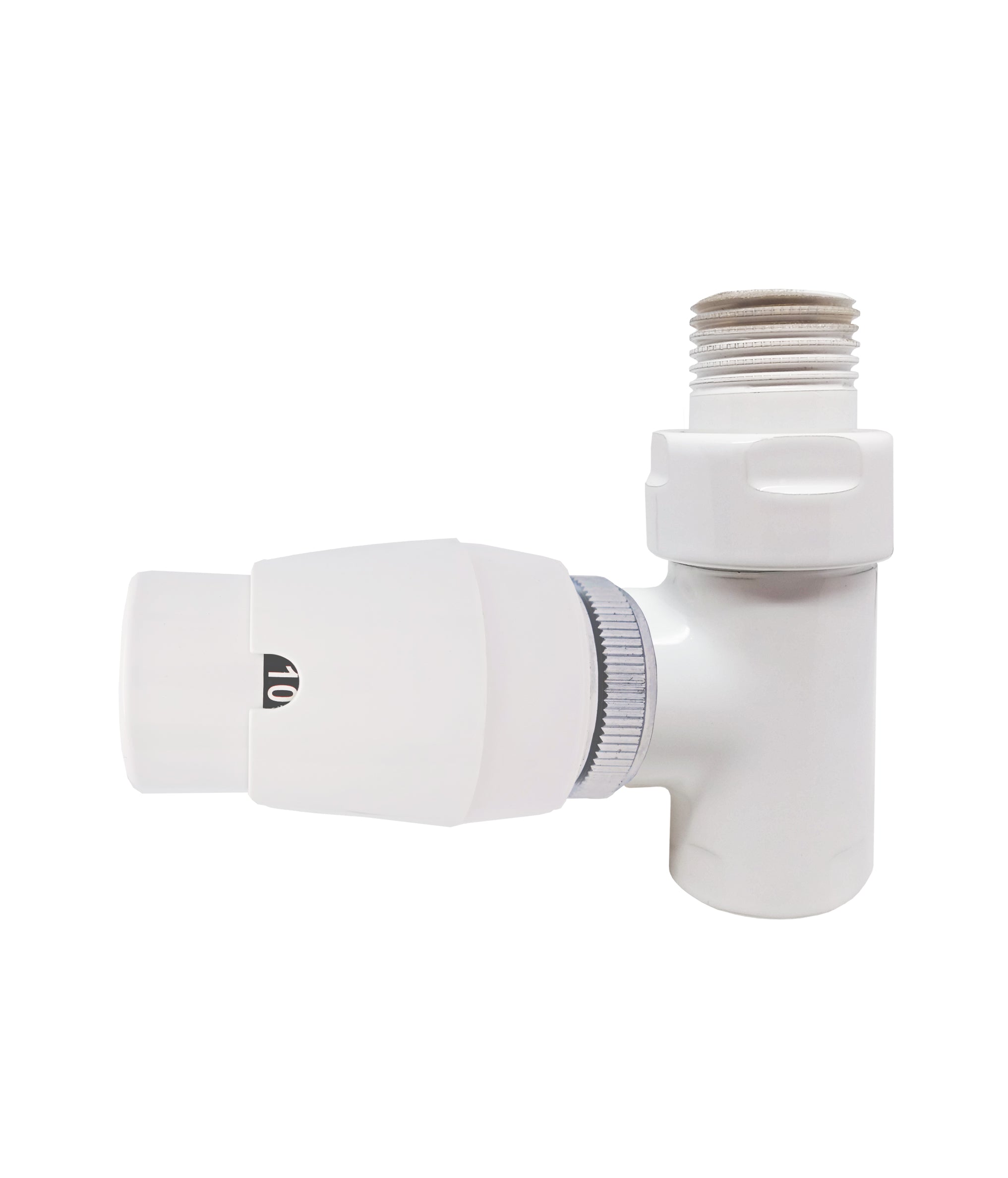 Cylinder Returtermostat ventilsæt ½" ligeløbende hvid