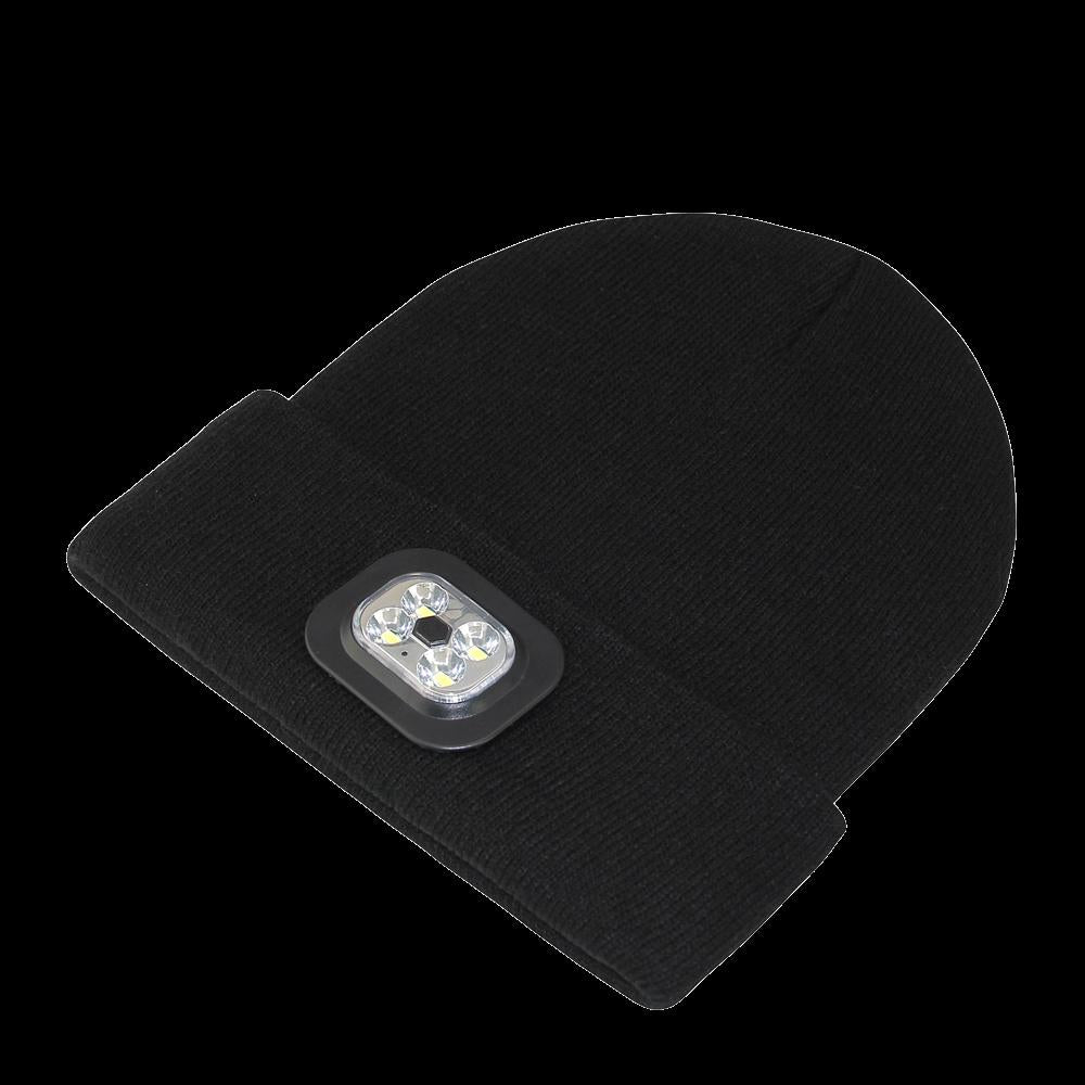 Hue med genopladelig LED-lygte