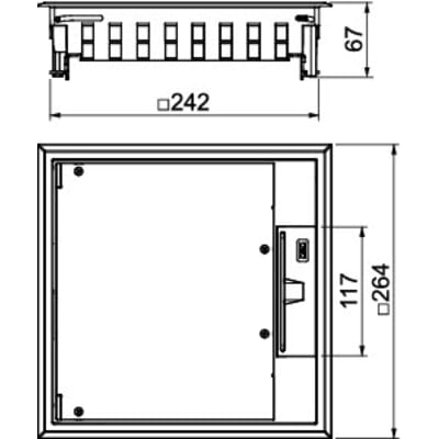 GES9-3B U 9011 GULVBOKS