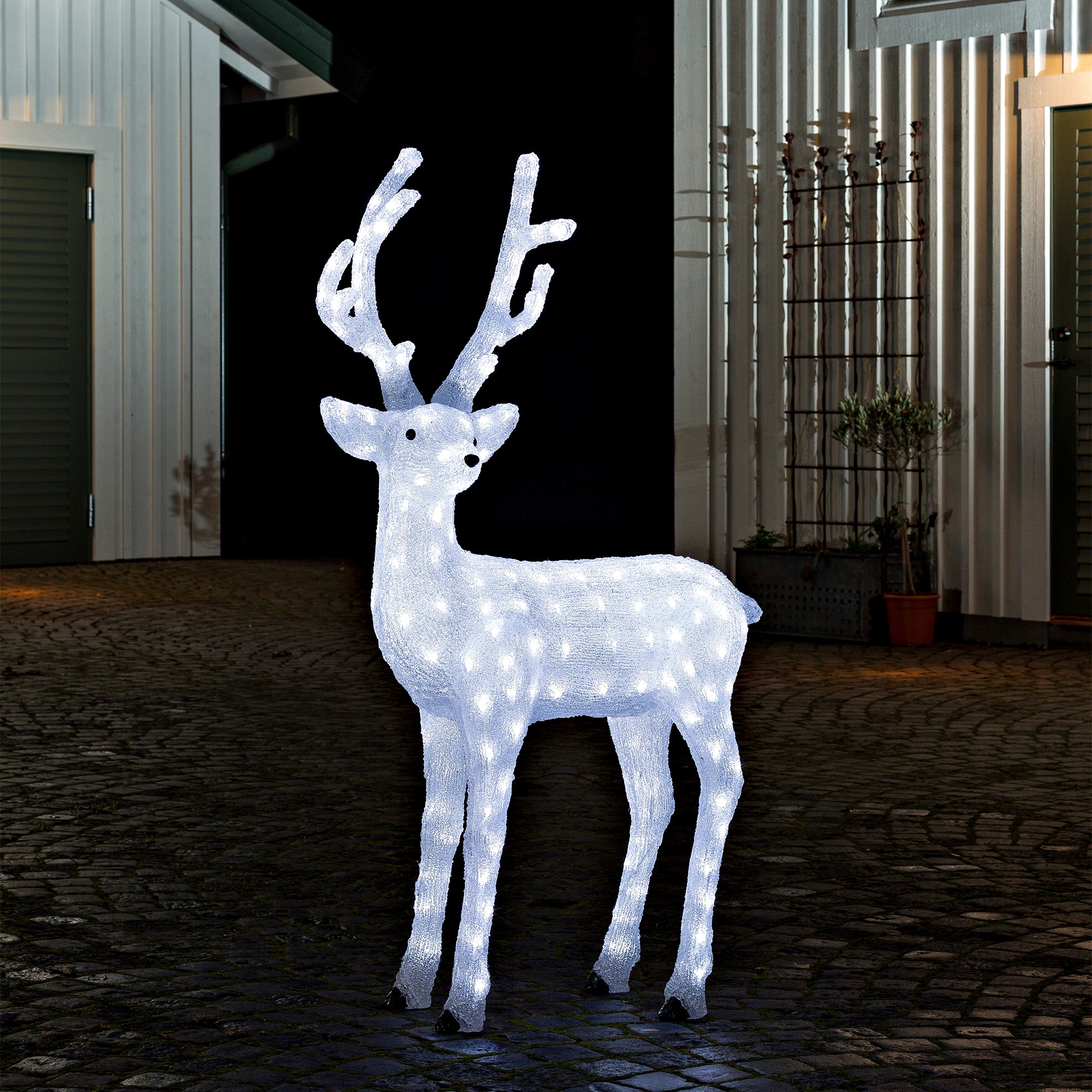 Konstsmide Ren i akryl 184 hvide LED, 130 cm.