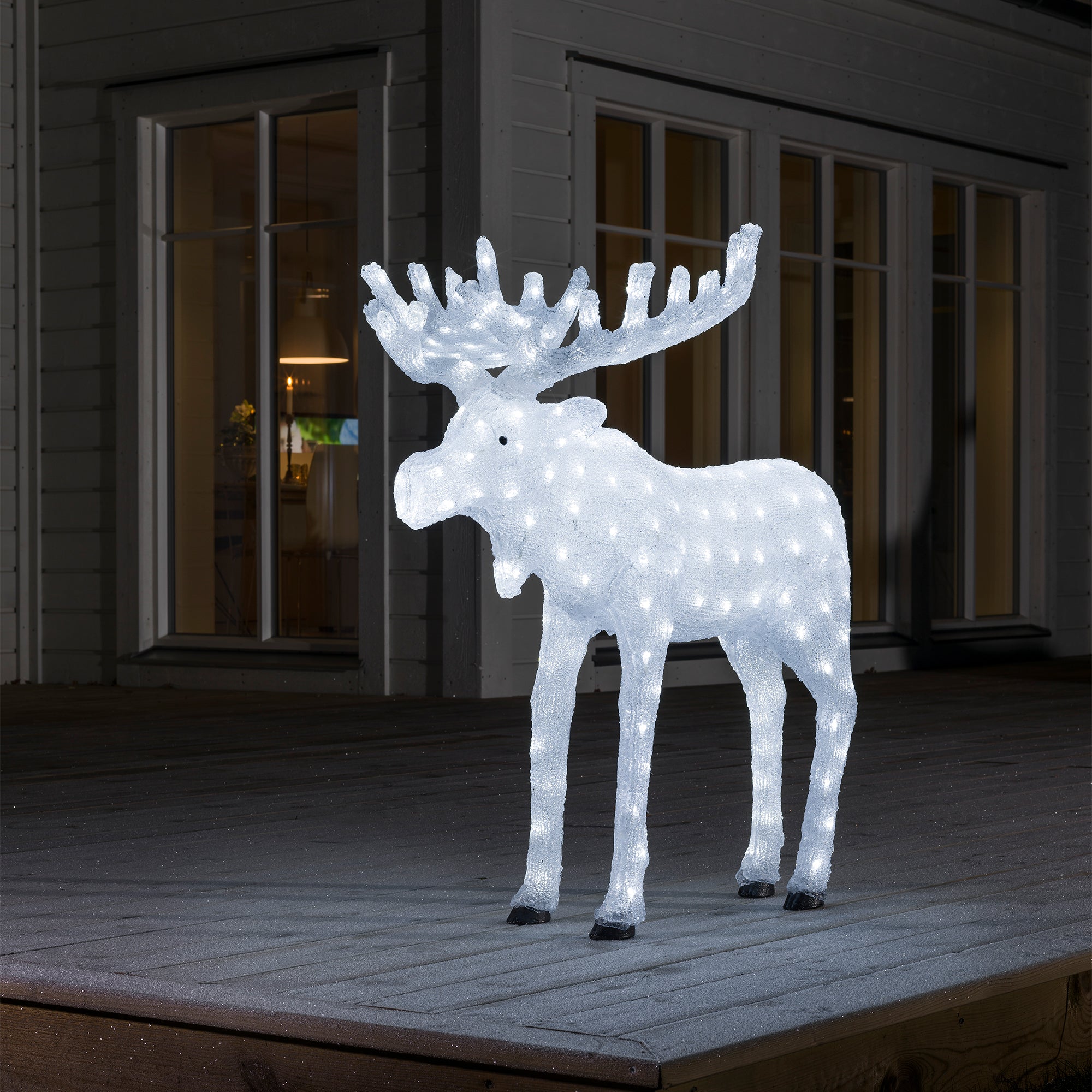 Konstsmide Elg i akryl med 200 hvide LED, højde 100 cm.
