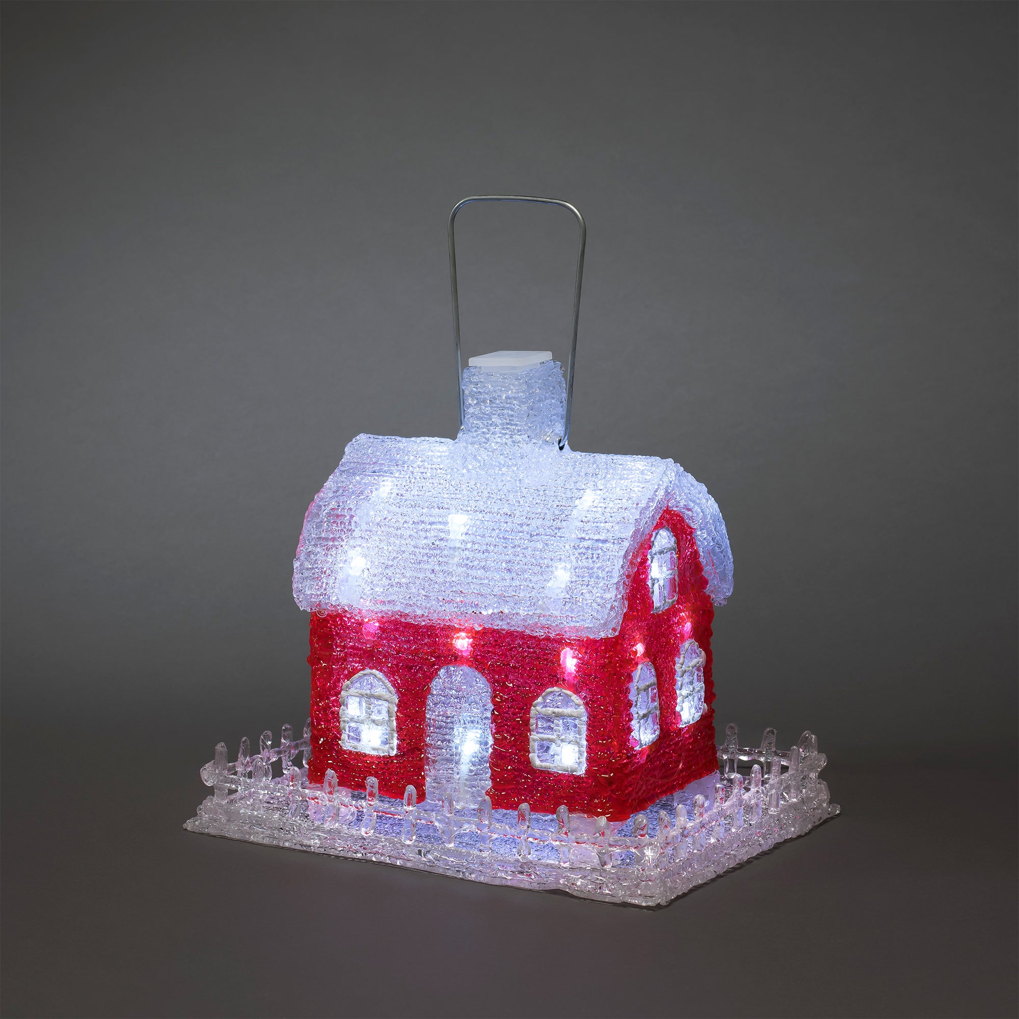 Konstsmide Fuglehus i akryl, 32 hvide LED, højde 92 cm.