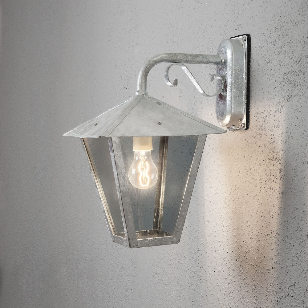 Konstsmide Benu væglampe NED E27, galvaniseret