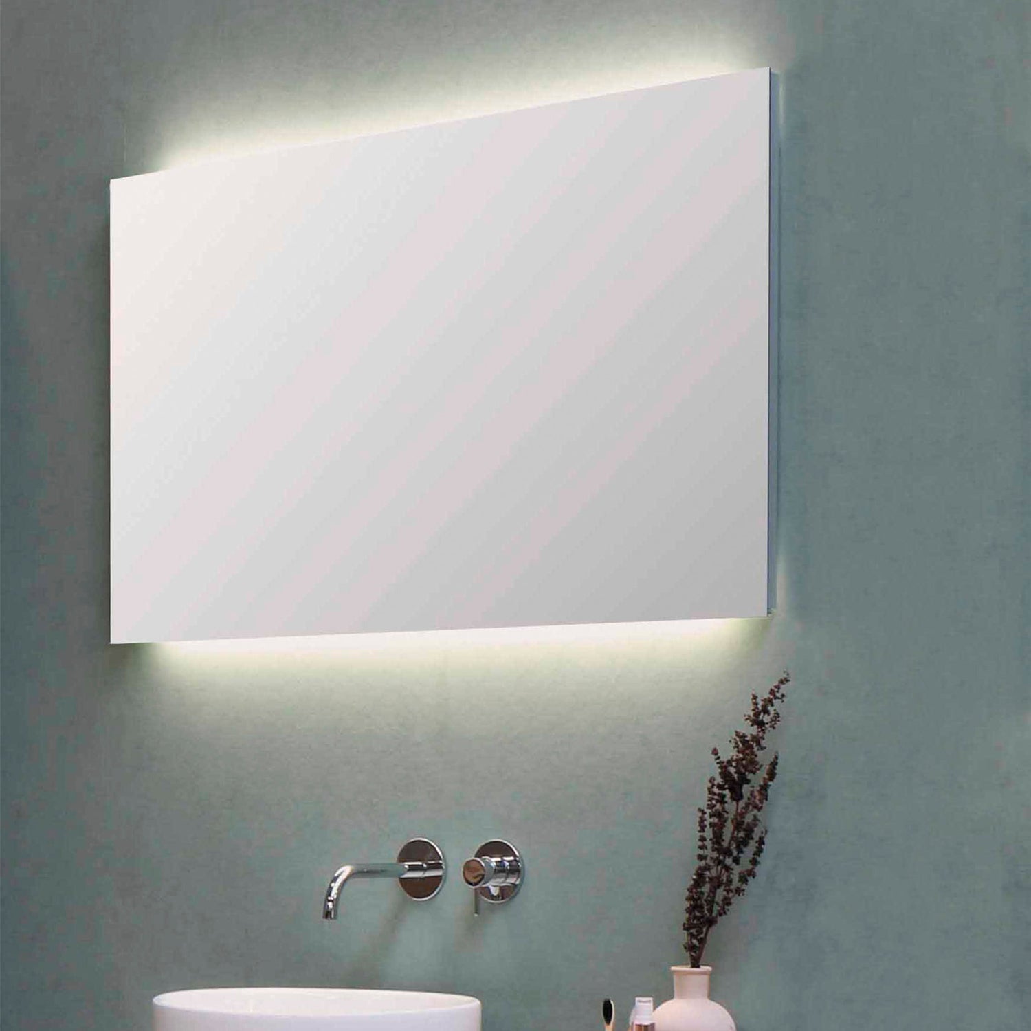 Proline spejl 120x60cm med LED-belysning over og under spejlet
