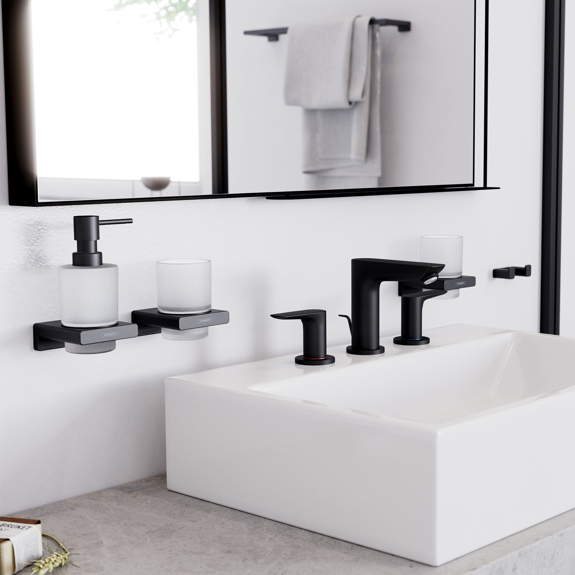 Hansgrohe AddStoris dobbeltkrog, mat sort