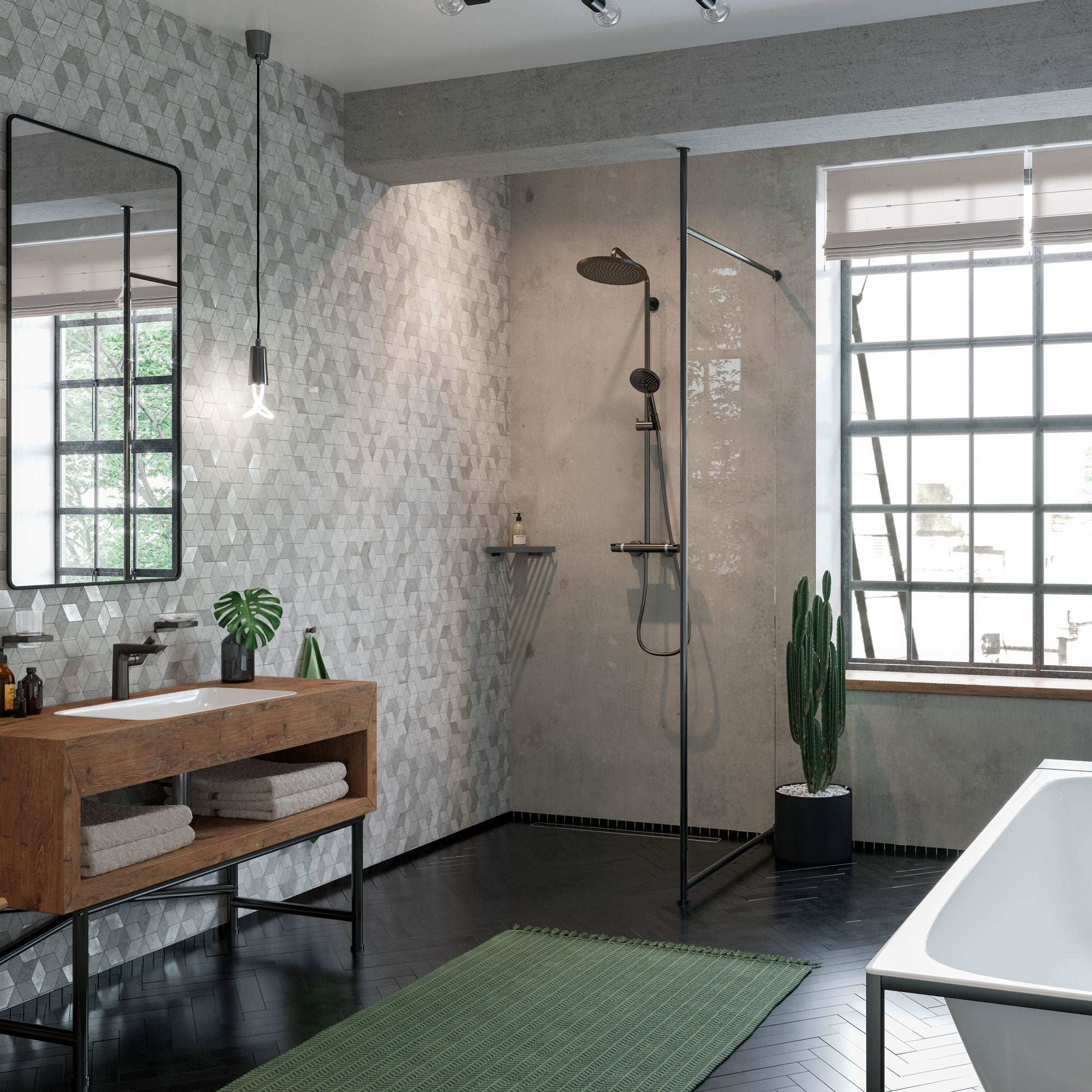 HANSGROHE hjørnehylde 305mm  t/hjørne