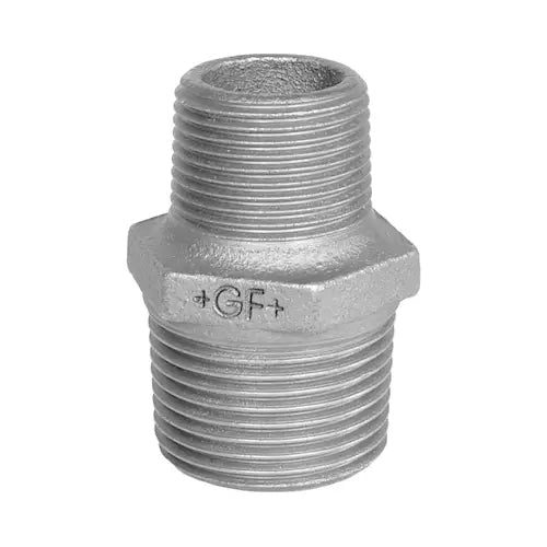 2" x 1.1/2" Sort brystnippel