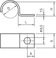 KABELBØJLE Ø7MM 1LAP ELFZ