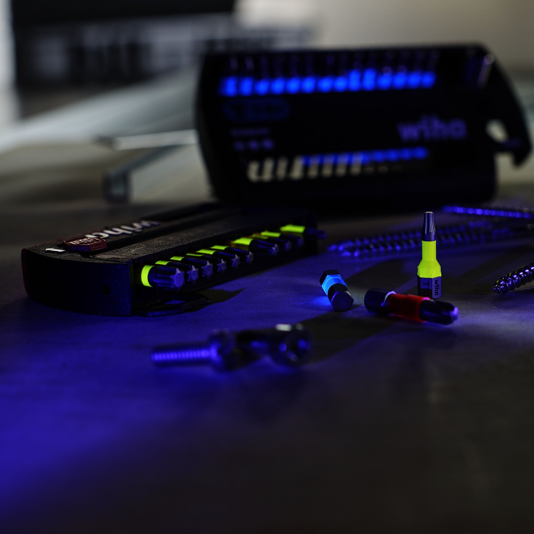 Wiha T-slagbits 25 mm blå 1/4", TORX® T20, 5 stk i boks