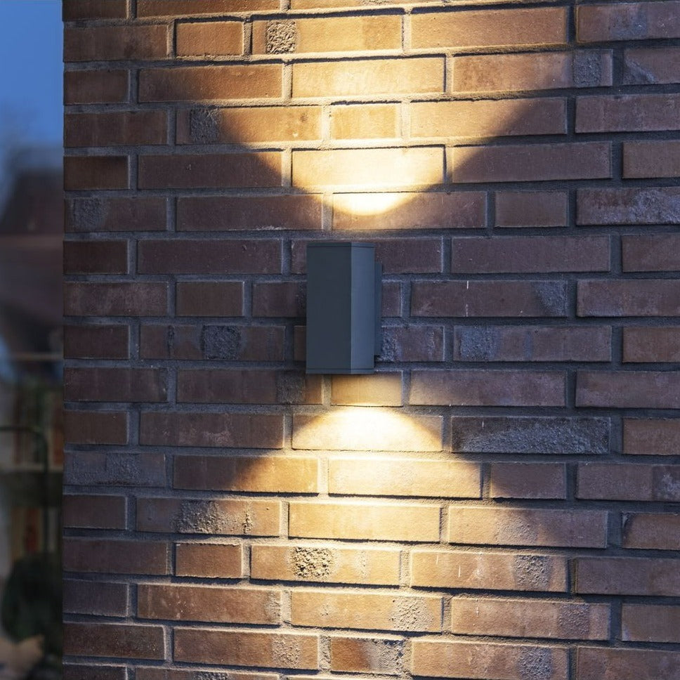 Enola Square Up/Down S udendørs LED væg Antracit CCT 3000/4000K
