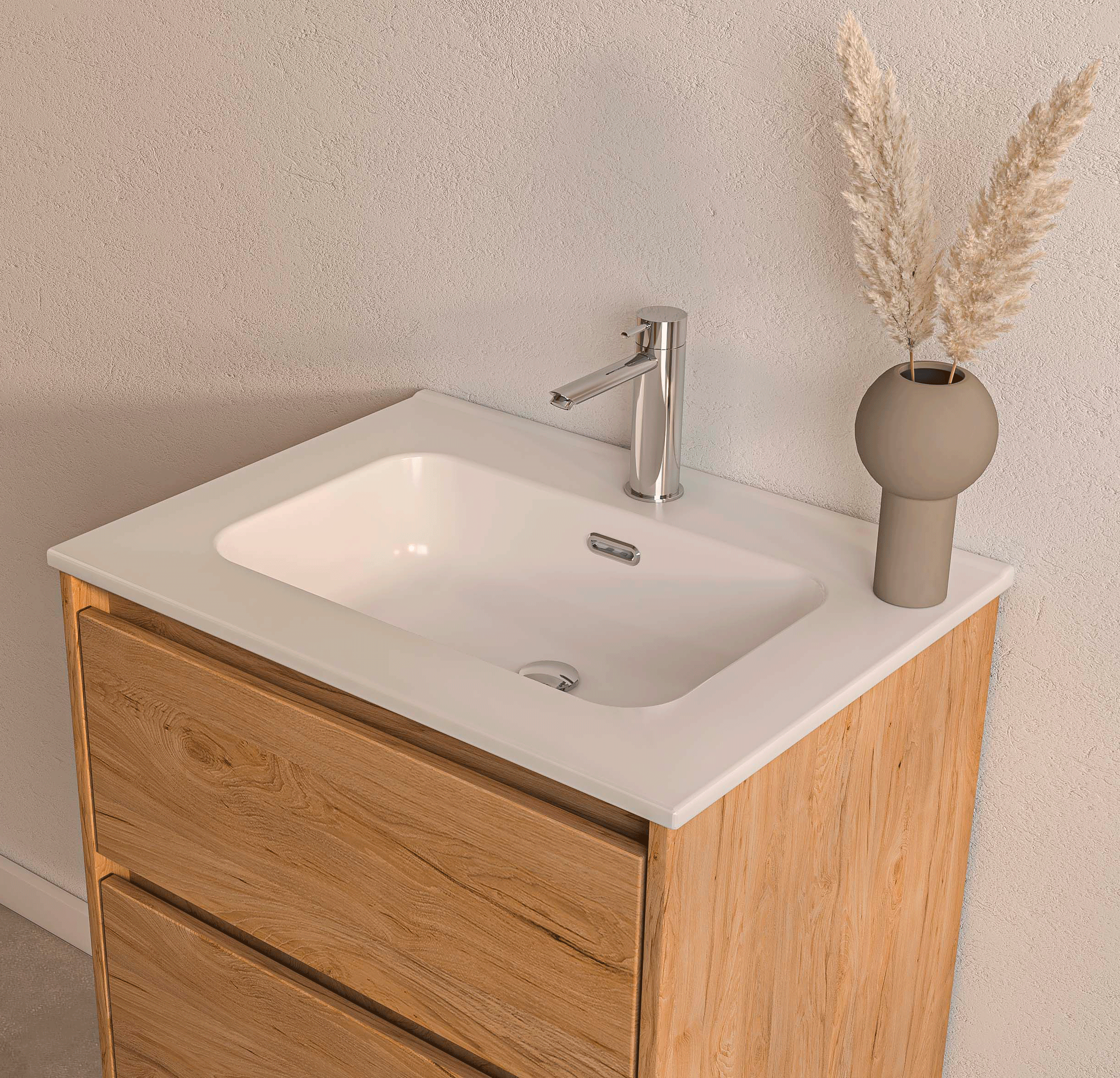 Sanibell Proline møbelsæt 81x46,8cm ideal eg, 2 softclose skuffer