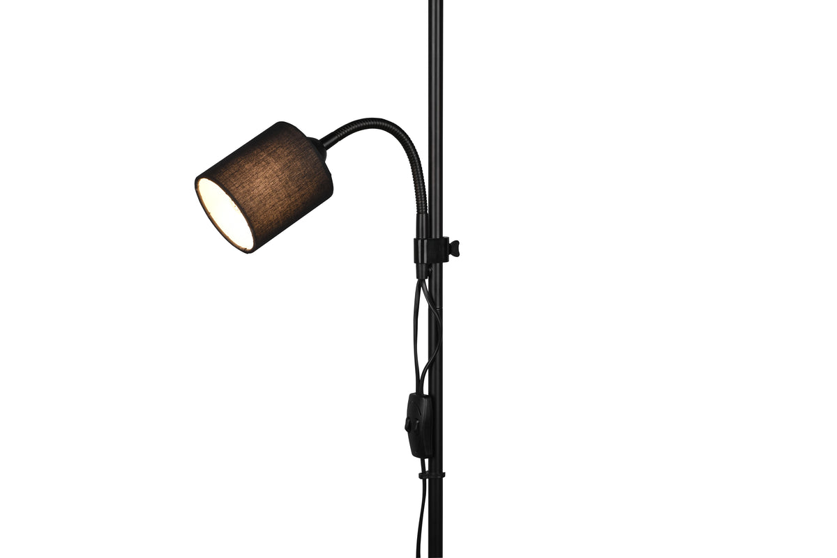 Owen Gulvlampe E27+E14 sort