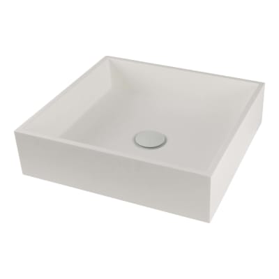 Lavabo håndvask i Solid-Surface, 40x37x10,5 cm, hvid