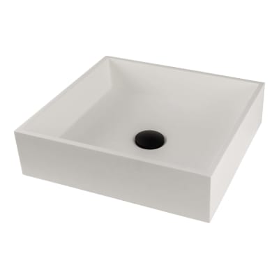 Lavabo håndvask i Solid-Surface, 40x37x10,5 cm, hvid