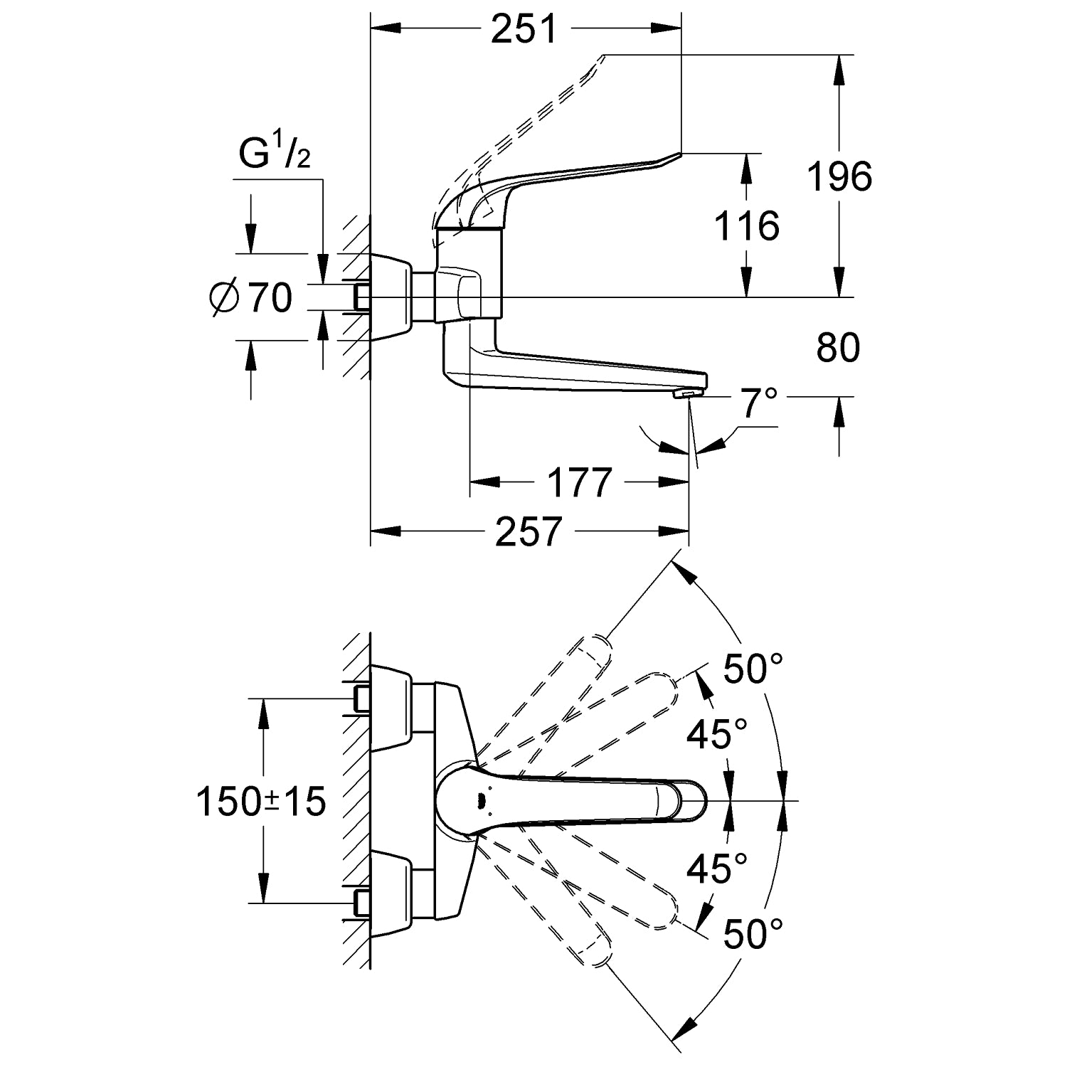 Grohe Euroeco spec etgr håndvask udv svingbar tud