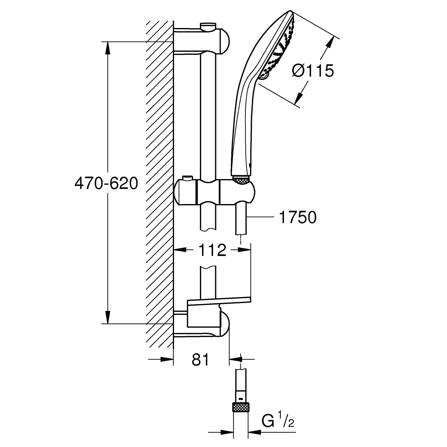 Grohe Euphoria 110 Duo Brusestangsæt 2 sprays