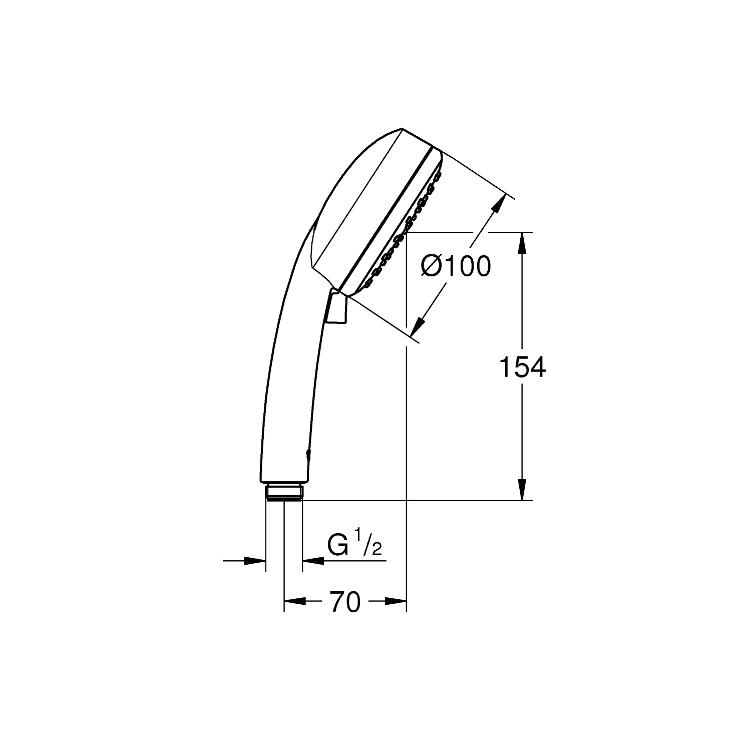 Grohe Tempesta Cosmopolitan 100 II håndbruser, 2 sprays, Chrome, 5,7L/min