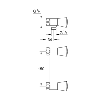 Grohe Costa S 2-greb bruser u. s-til