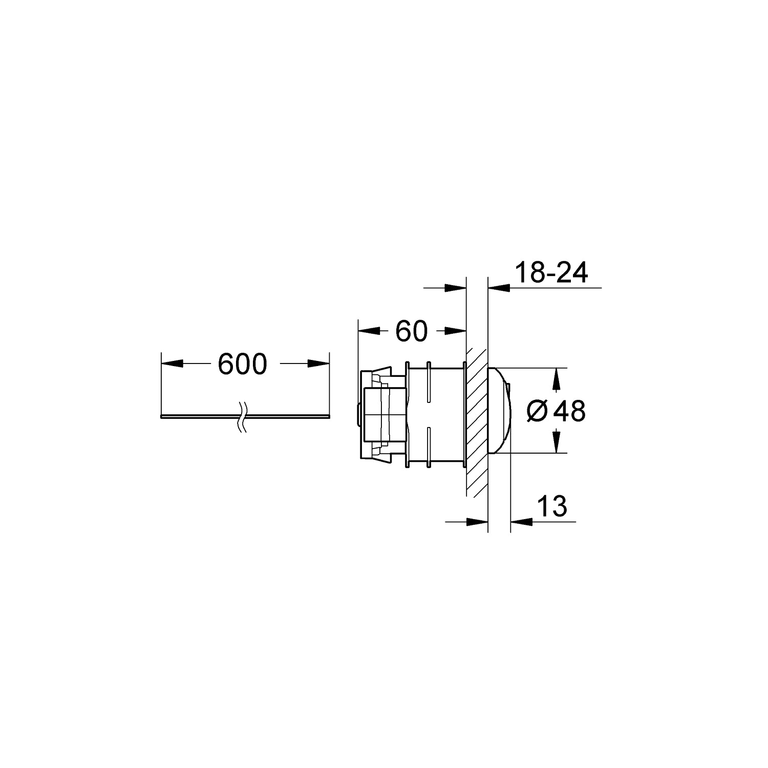 GROHE 2-Skyls Trykknap Ny Model t / Rapid SL